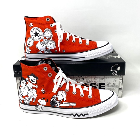 Converse Chuck Taylor All Star Peanuts Snoopy High Red Men’s Size Canvas A02573F - Picture 6 of 10